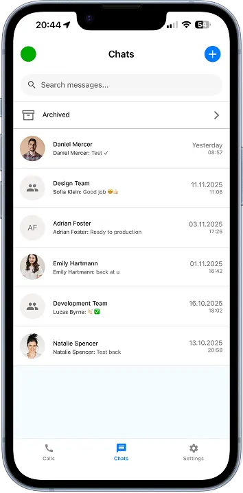 iPhone displaying the home screen of the SQURE.IO app